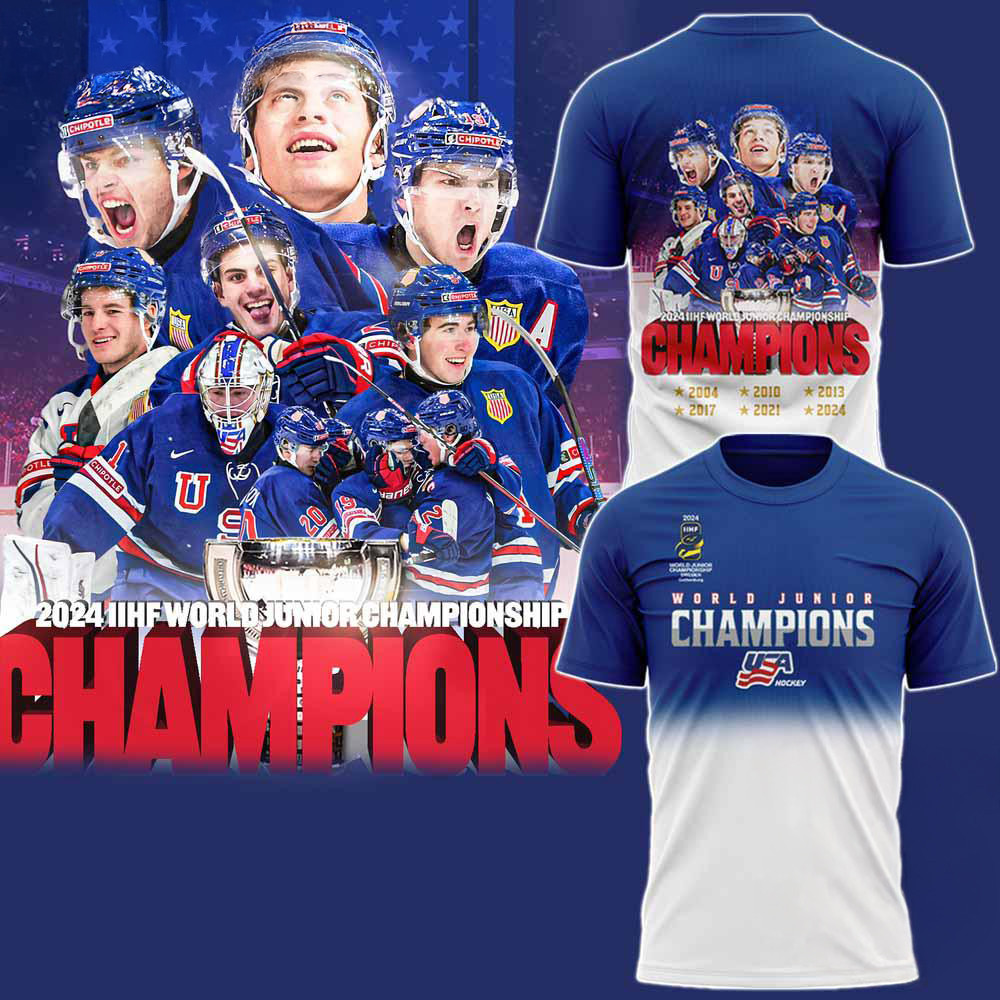 USA Hockey IIHF World Junior Champions 2025 New Shirt Hockey Lovers Gifts Oregontrailrvpk Shirt