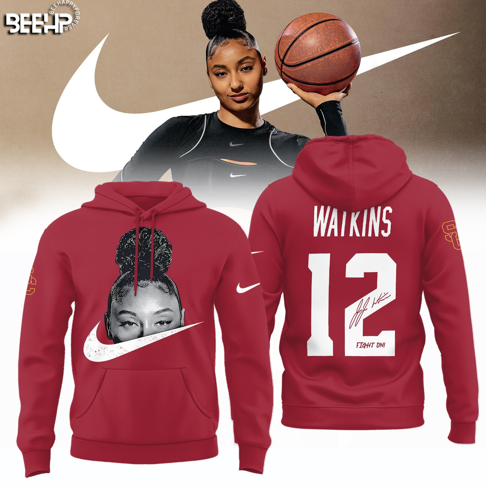 USC Trojan x JuJu Watkins Hoodie 2025 Good Gifts For Basketball Fans