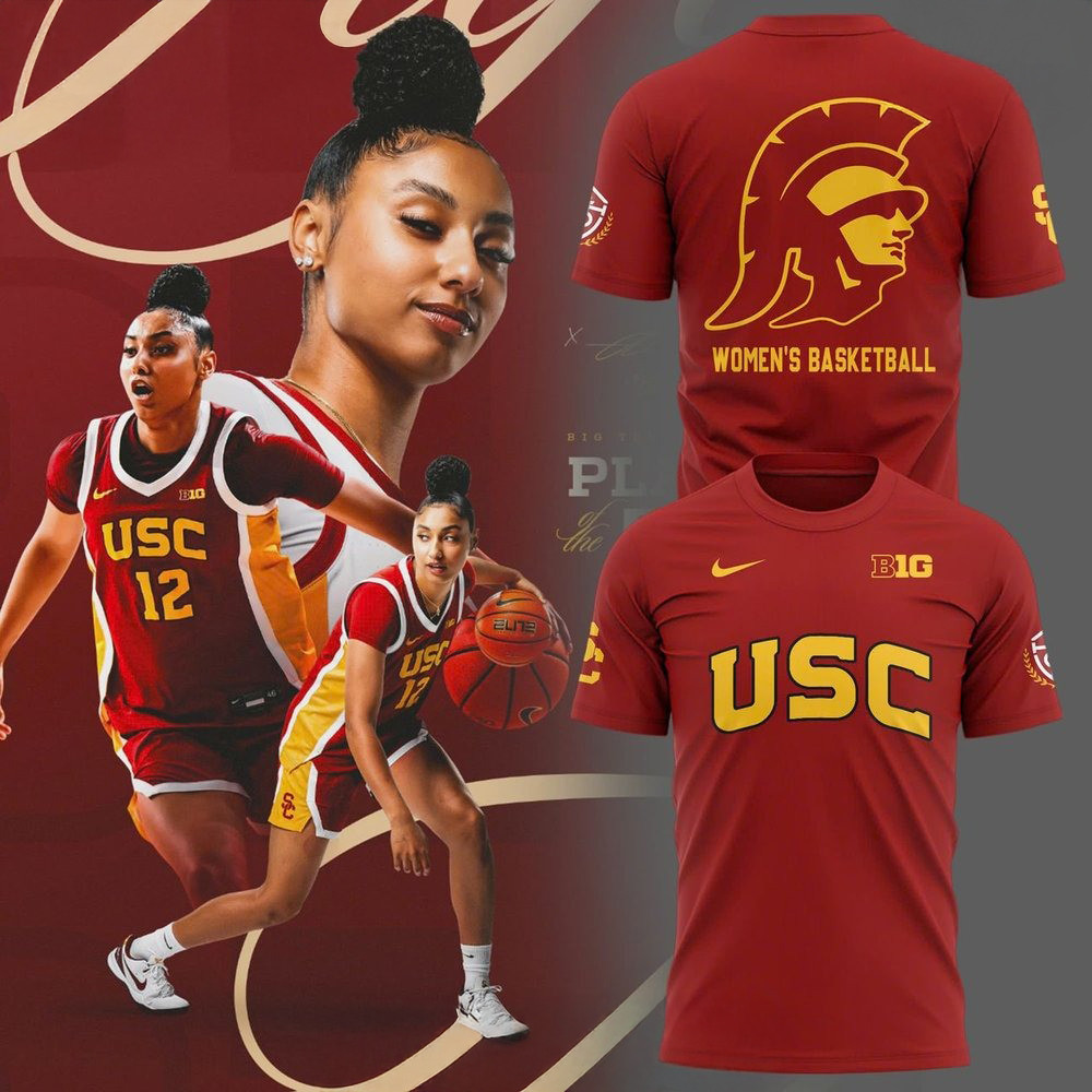 USC Trojans Women's Basketball 2025 Red T-Shirt Presents Oregontrailrvpk Shirt