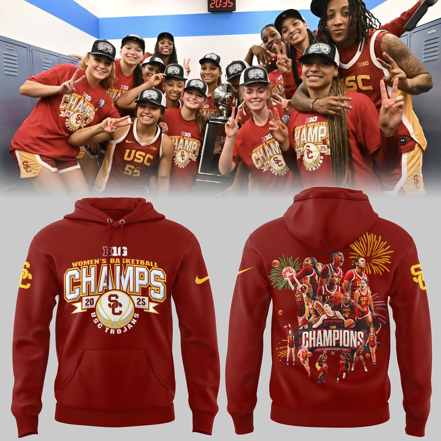 USC Women's Basketball x CHAMPIONS Hoodie Gifts For Basketball Player