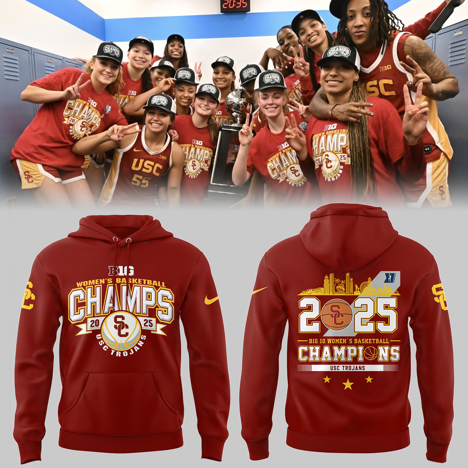 USC Women's Basketball x CHAMPIONS Hoodie Good Gifts For Basketball Players