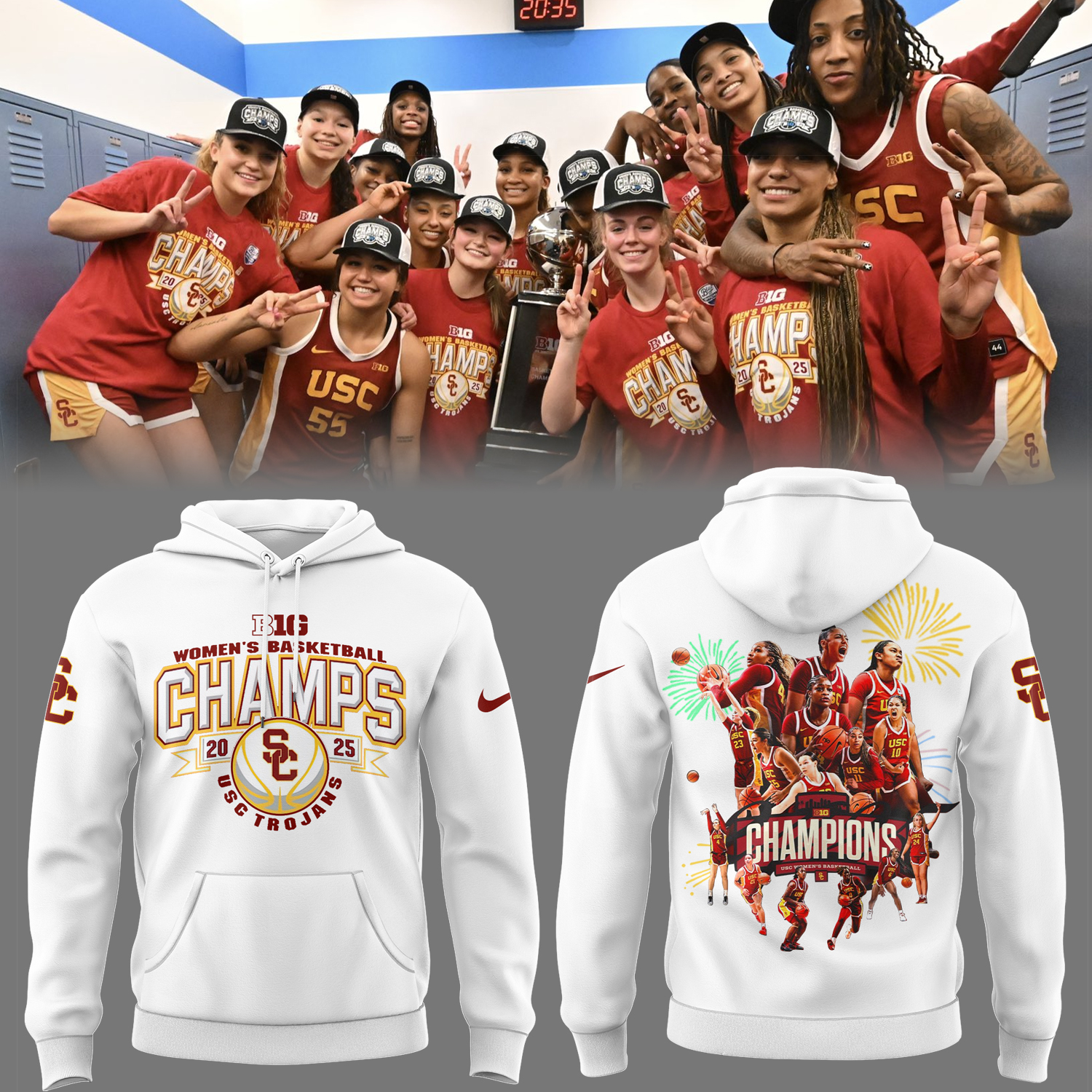 USC Women's Basketball x CHAMPIONS Hoodie Great Gifts For Basketball Players