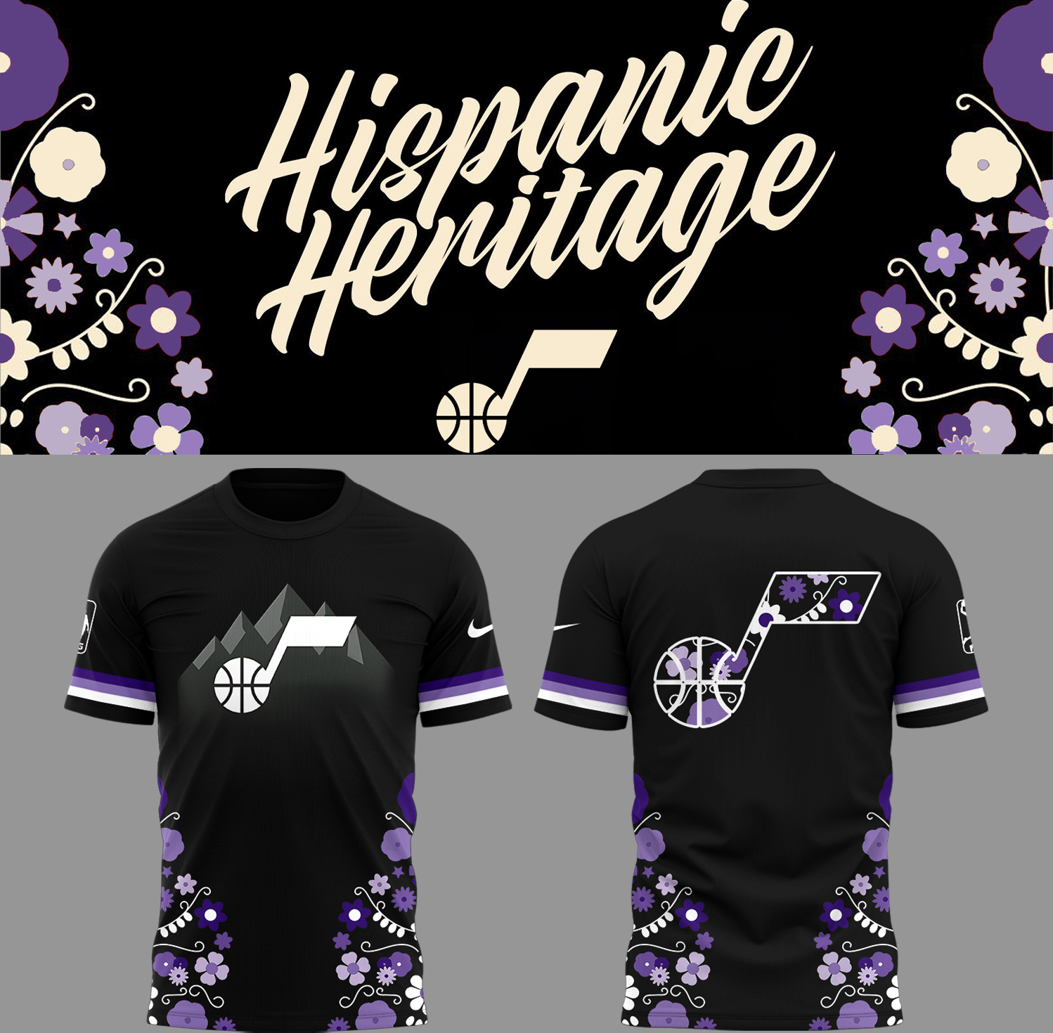Utah Basketball Hispanic Heritage Night 2025 Black T-Shirt Best Basketball Presents Oregontrailrvpk Shirt