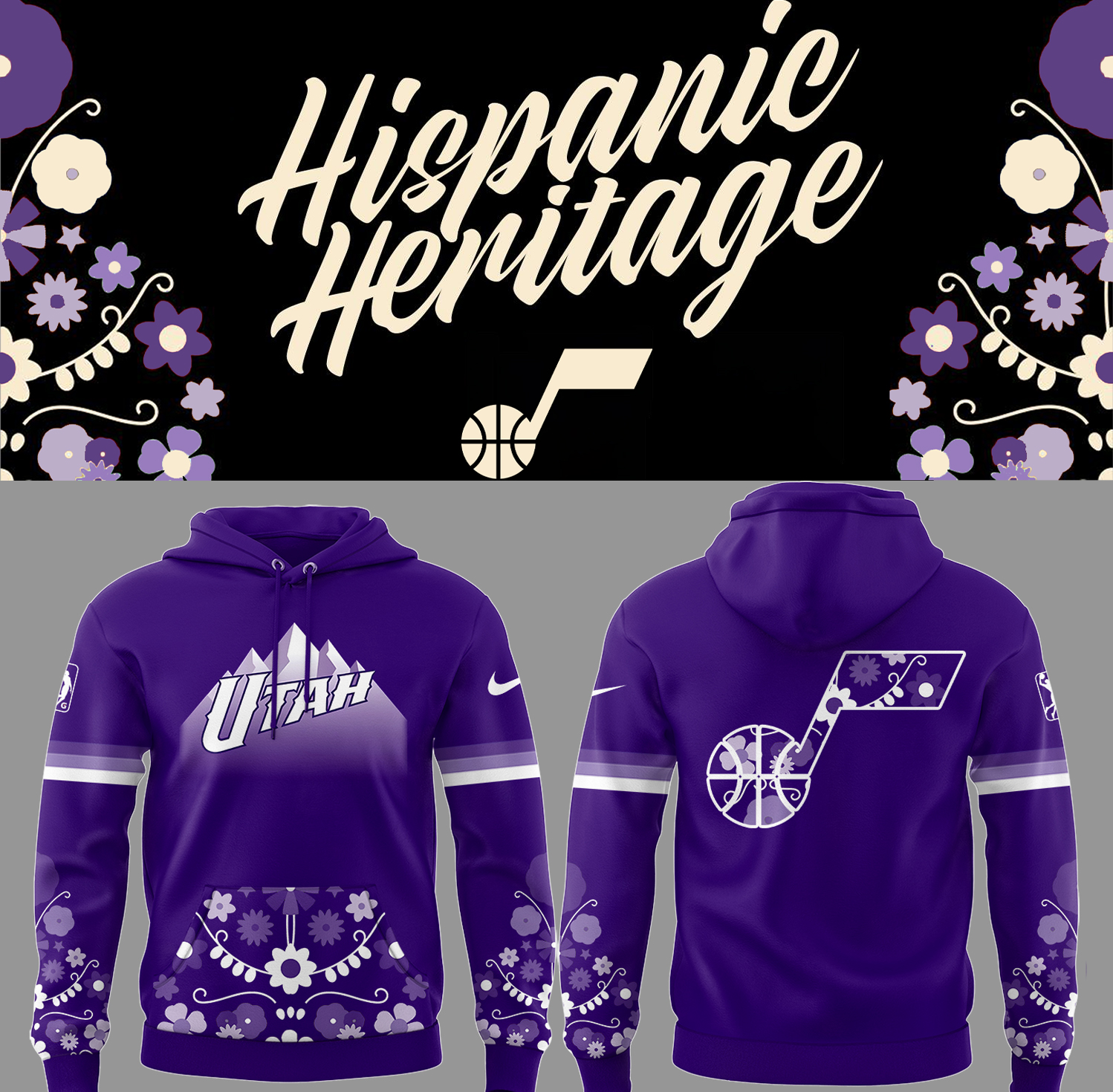 Utah Basketball Hispanic Heritage Night 2025 Hoodie