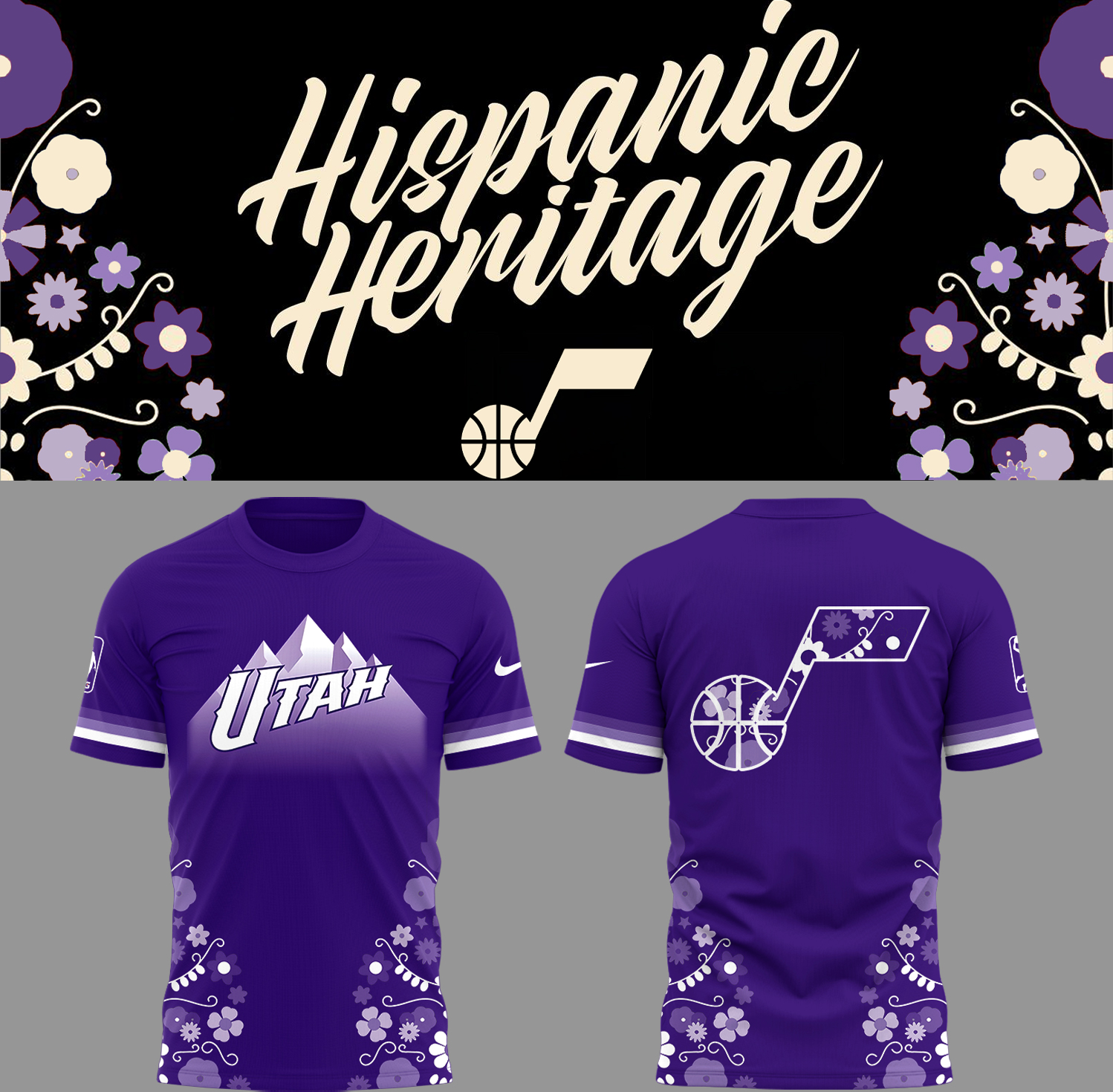 Utah Basketball Hispanic Heritage Night 2025 T-Shirt For Basketball Teammates Oregontrailrvpk Shirt