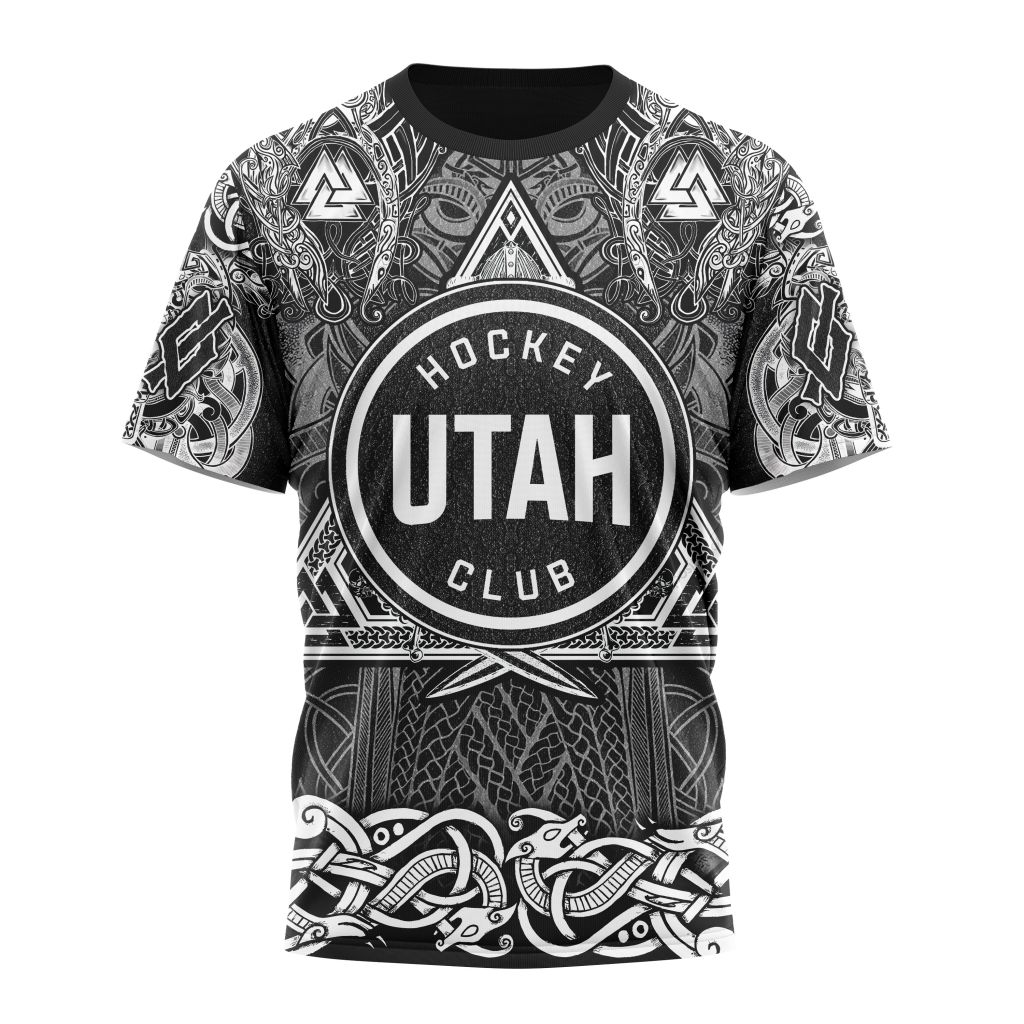 Utah Hockey Club Special Viking Design 01 Personalized Name And Number T-Shirt Oregontrailrvpk Shirt