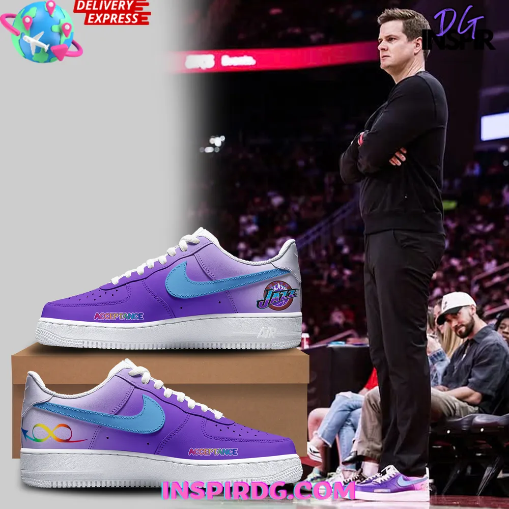 Utah Jazz Acceptance Limited Edition Air Force 1 Sneakers