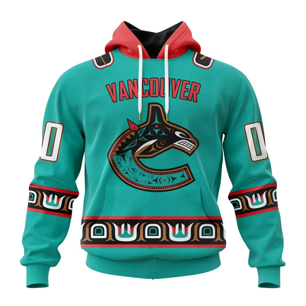 Vancouver Canucks Mix Nba Memphis Grizzlies Special Design Kits All Over Print Hoodie Style 49196