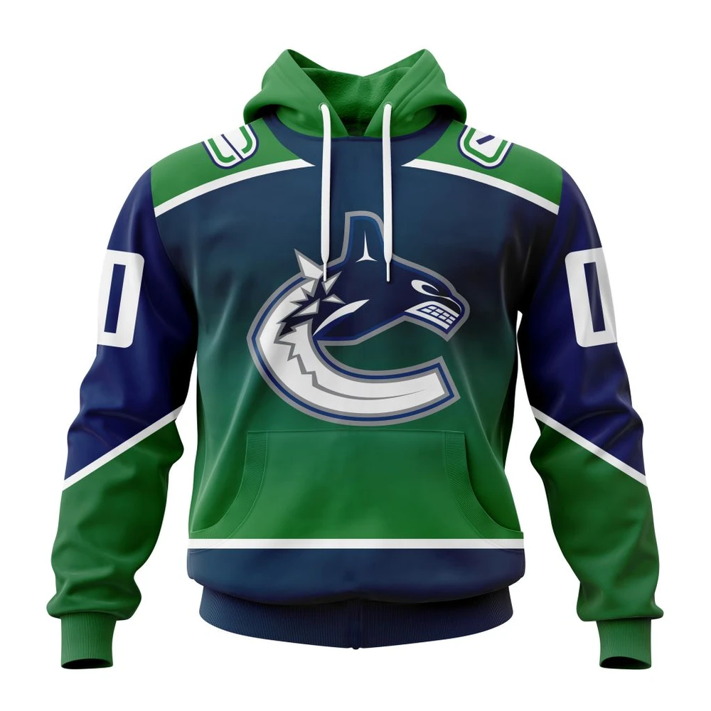 Vancouver Canucks Personalize Gradient Series Concept All Over Print Hoodie Style 64149