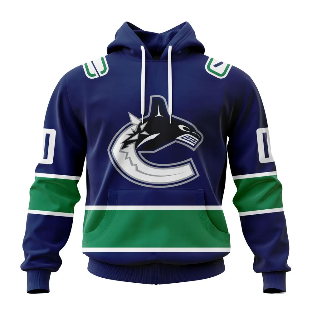 Vancouver Canucks Personalized Home Kits All Over Print Hoodie Style 62112