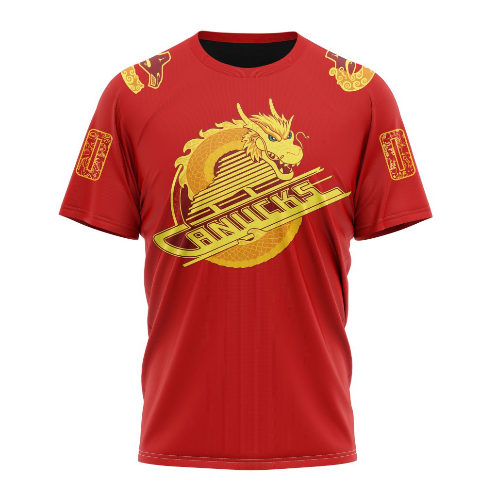 Vancouver Canucks Special 2024 Lunar New Year Personalized Kits Personalized Name And Number T-Shirt Oregontrailrvpk Shirt