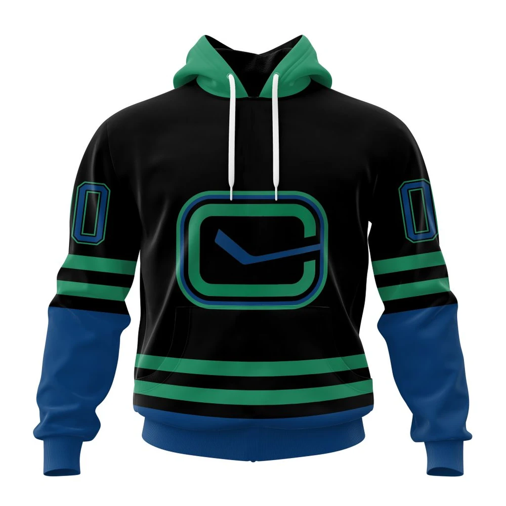 Vancouver Canucks Special Blackout Design All Over Print Hoodie Style 51887