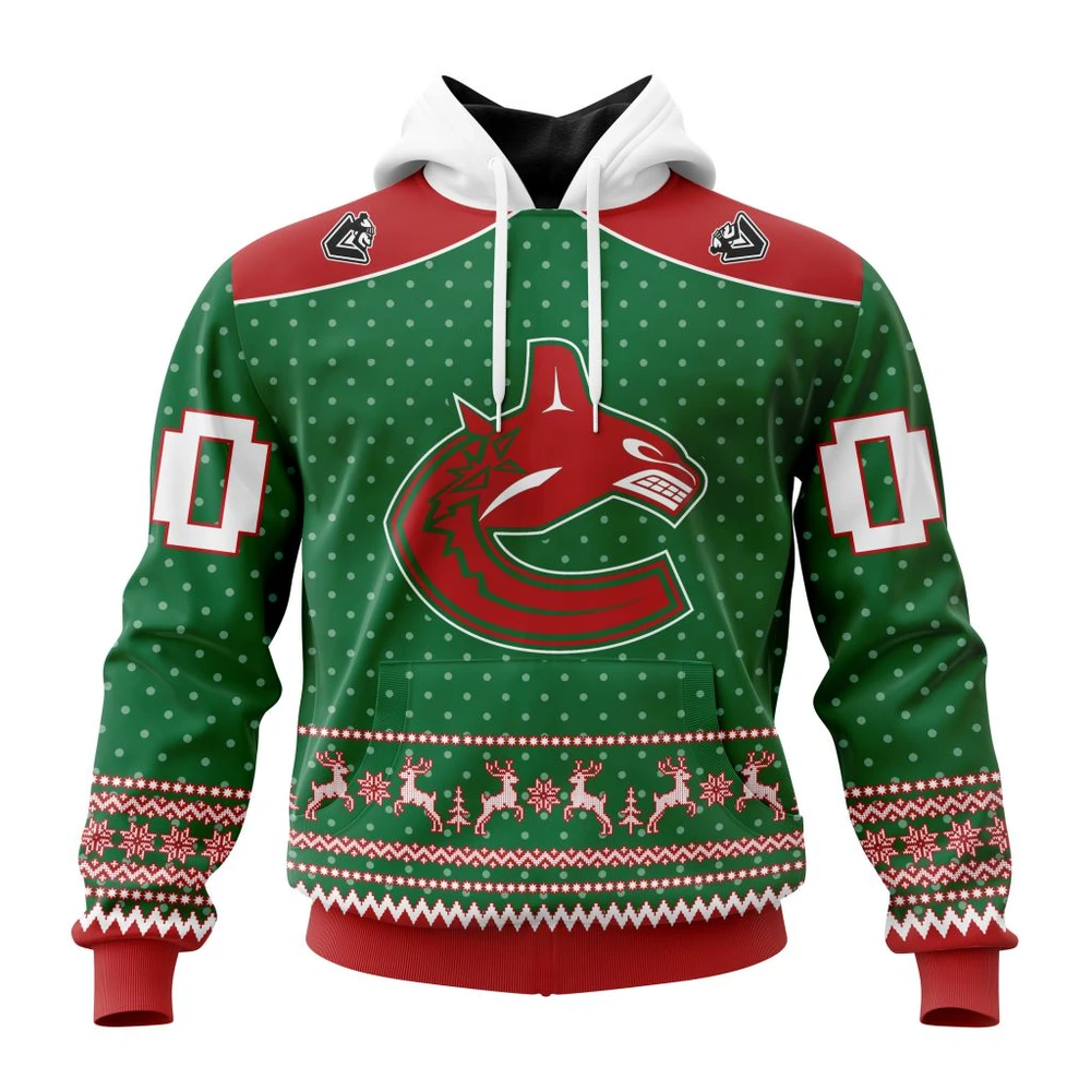 Vancouver Canucks Special Christmas Apparel All Over Print Hoodie Style 72648