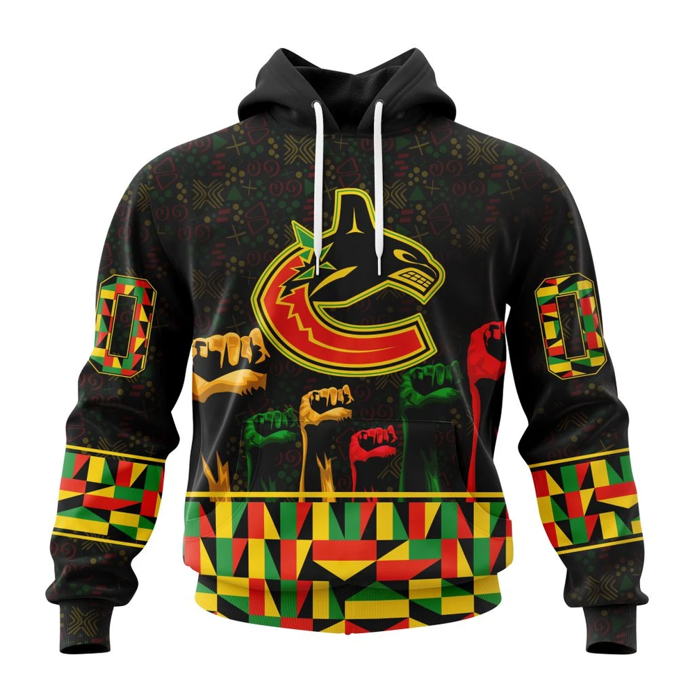 Vancouver Canucks Special Design Celebrate Black History Month All Over Print Hoodie Style 77552