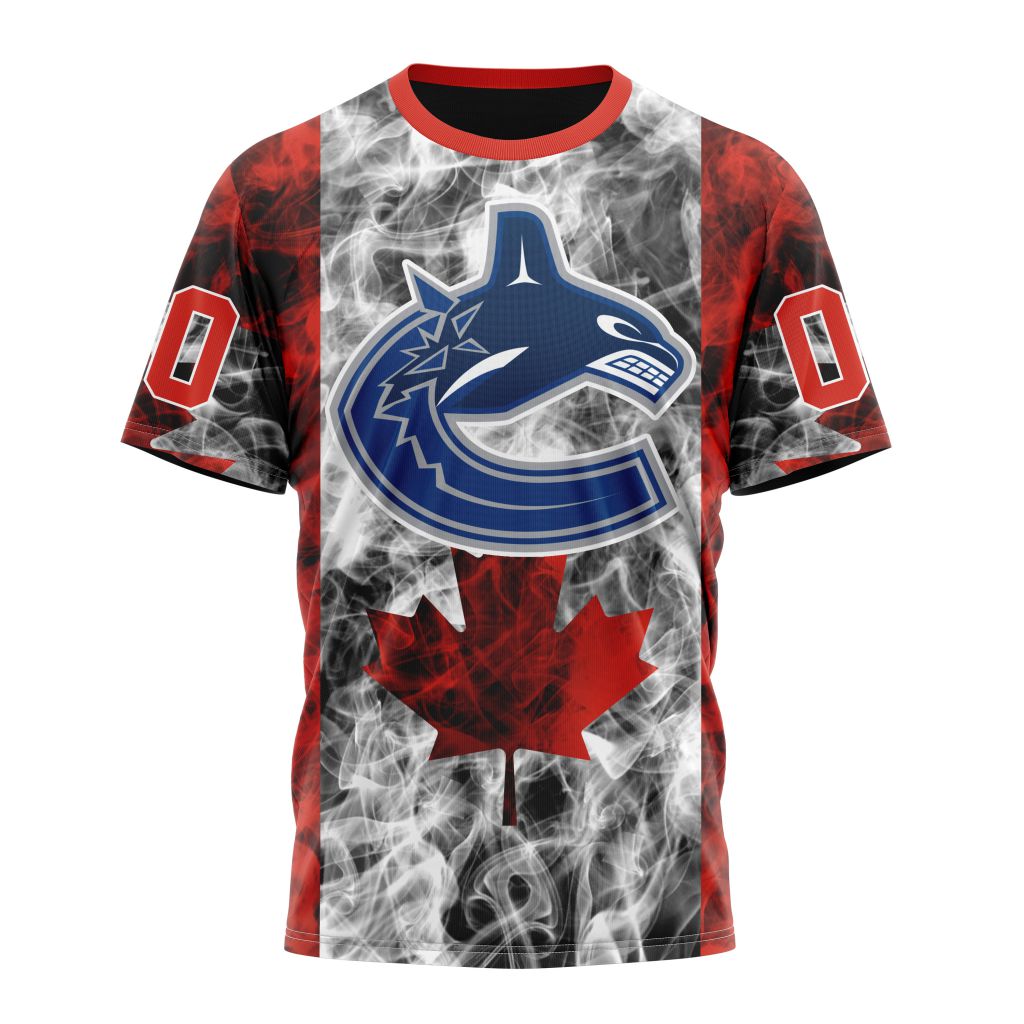 Vancouver Canucks Special Design For Canada Day 01 Personalized Name And Number T-Shirt Oregontrailrvpk Shirt