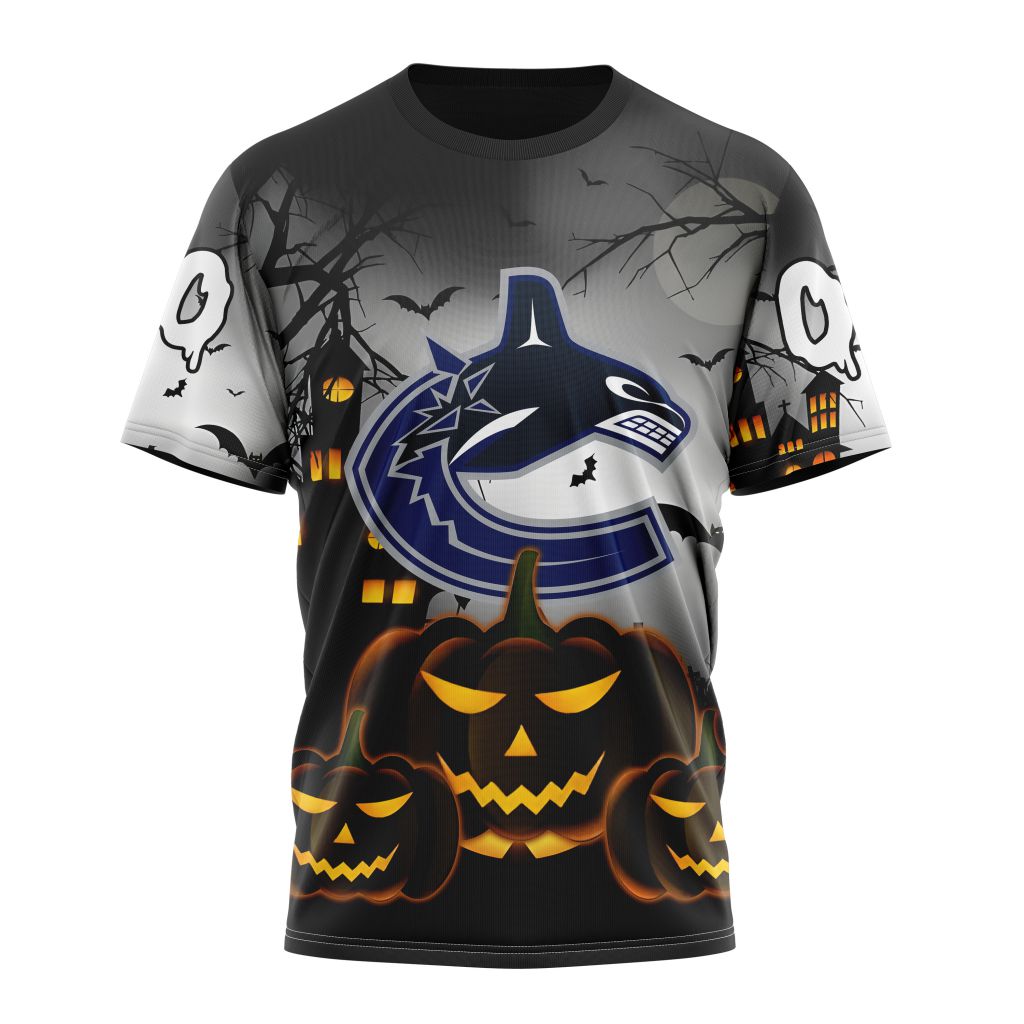 Vancouver Canucks Special Design For Halloween Personalized Name And Number T-Shirt Oregontrailrvpk Shirt