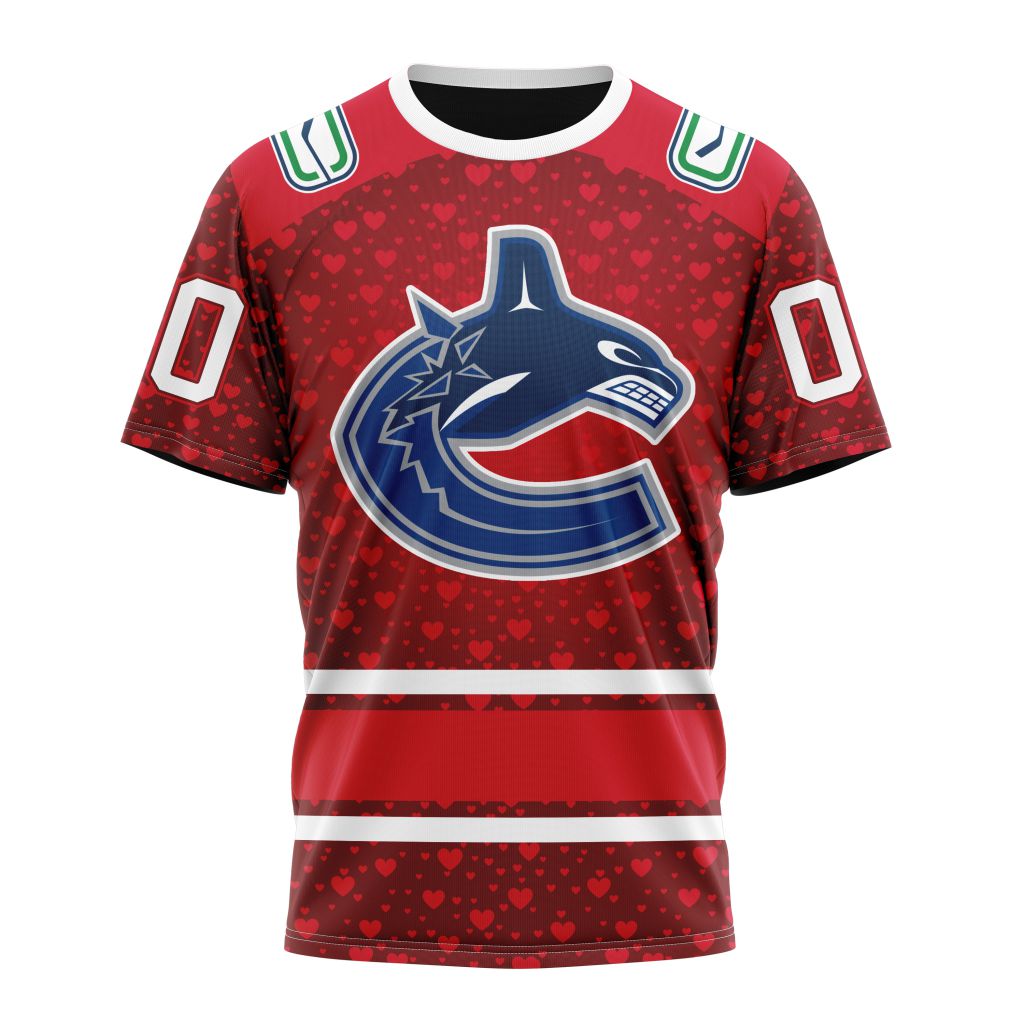 Vancouver Canucks Special Gift For Valentines Day 01 Personalized Name And Number T-Shirt Oregontrailrvpk Shirt