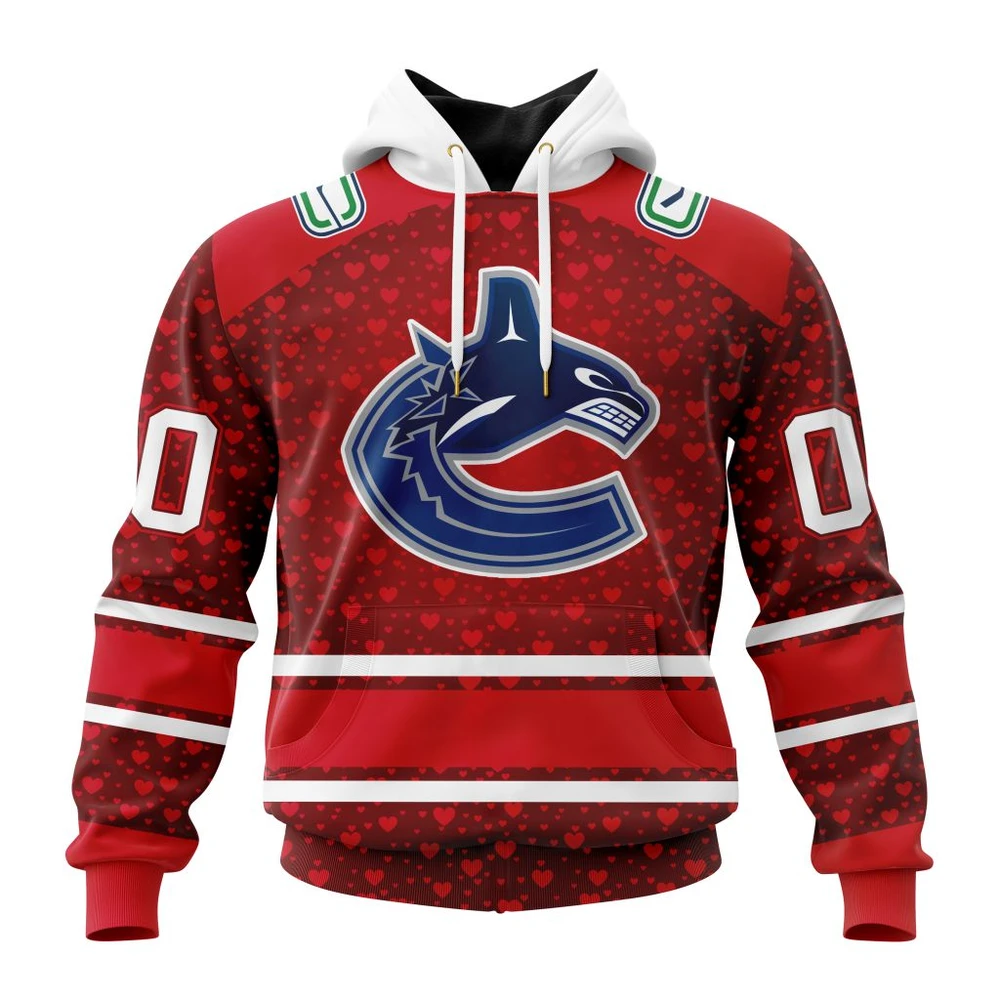 Vancouver Canucks Special Gift For Valentines Day All Over Print Hoodie Style 20555