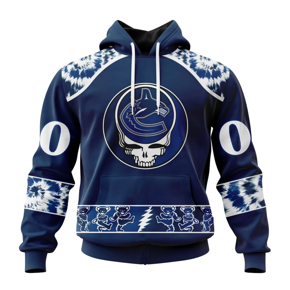 Vancouver Canucks Special Grateful Dead Design All Over Print Hoodie Style 26605