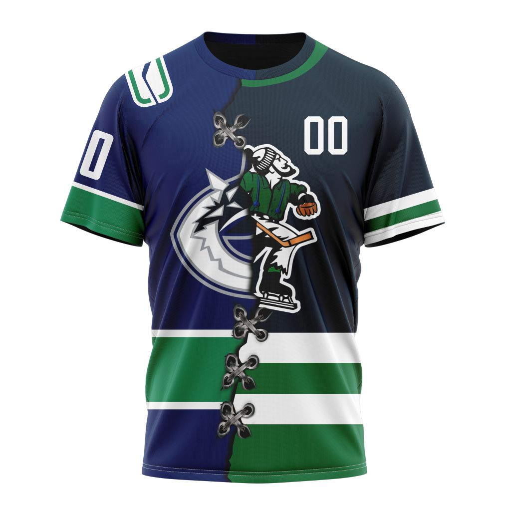 Vancouver Canucks Special Home Mix Reverse Retro Personalized Kits Personalized Name And Number T-Shirt Oregontrailrvpk Shirt
