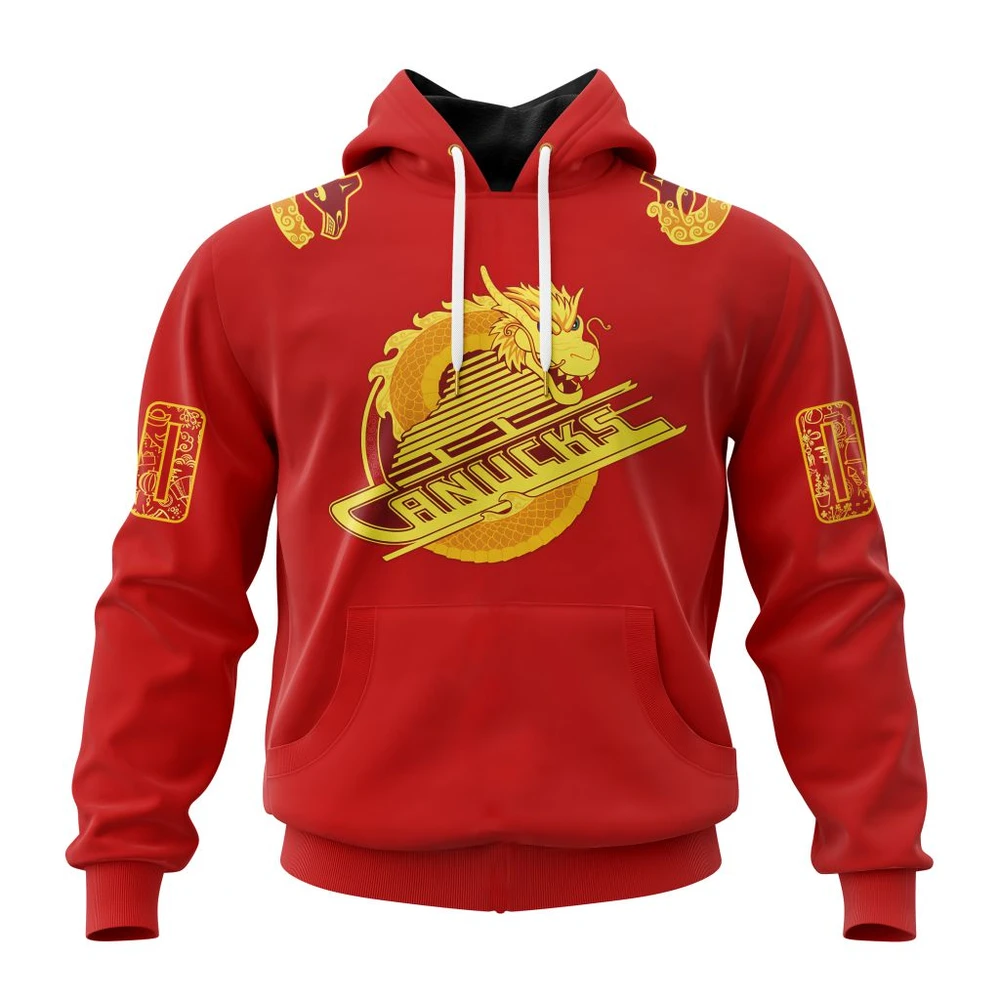 Vancouver Canucks Special Lunar New Year Personalized Kits All Over Print Hoodie Style 34747