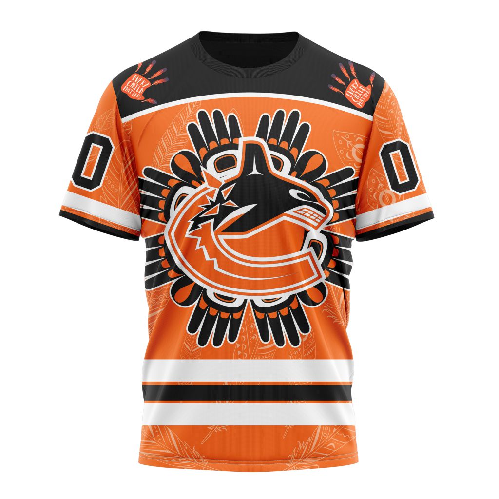 Vancouver Canucks Special National Day For Truth And Reconciliation Design 01 Personalized Name And Number T-Shirt Oregontrailrvpk Shirt