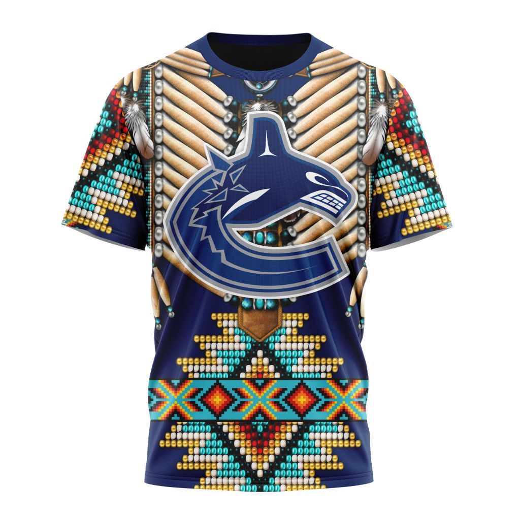 Vancouver Canucks Special Native Costume Design 02 Personalized Name And Number T-Shirt Oregontrailrvpk Shirt