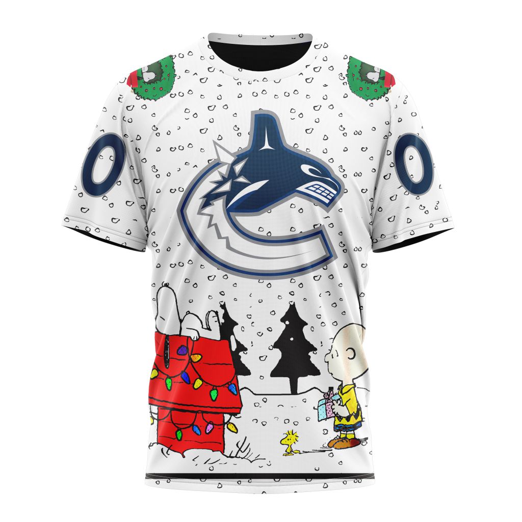 Vancouver Canucks Special Peanuts Design Personalized Name And Number T-Shirt Oregontrailrvpk Shirt
