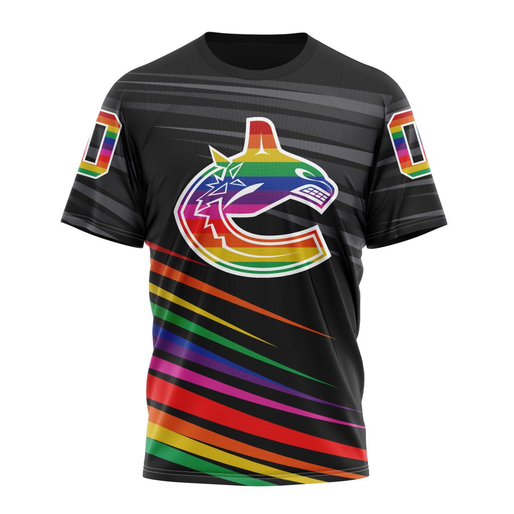 Vancouver Canucks Special Pride Design Hockey Is For Everyone 01 Personalized Name And Number T-Shirt Oregontrailrvpk Shirt