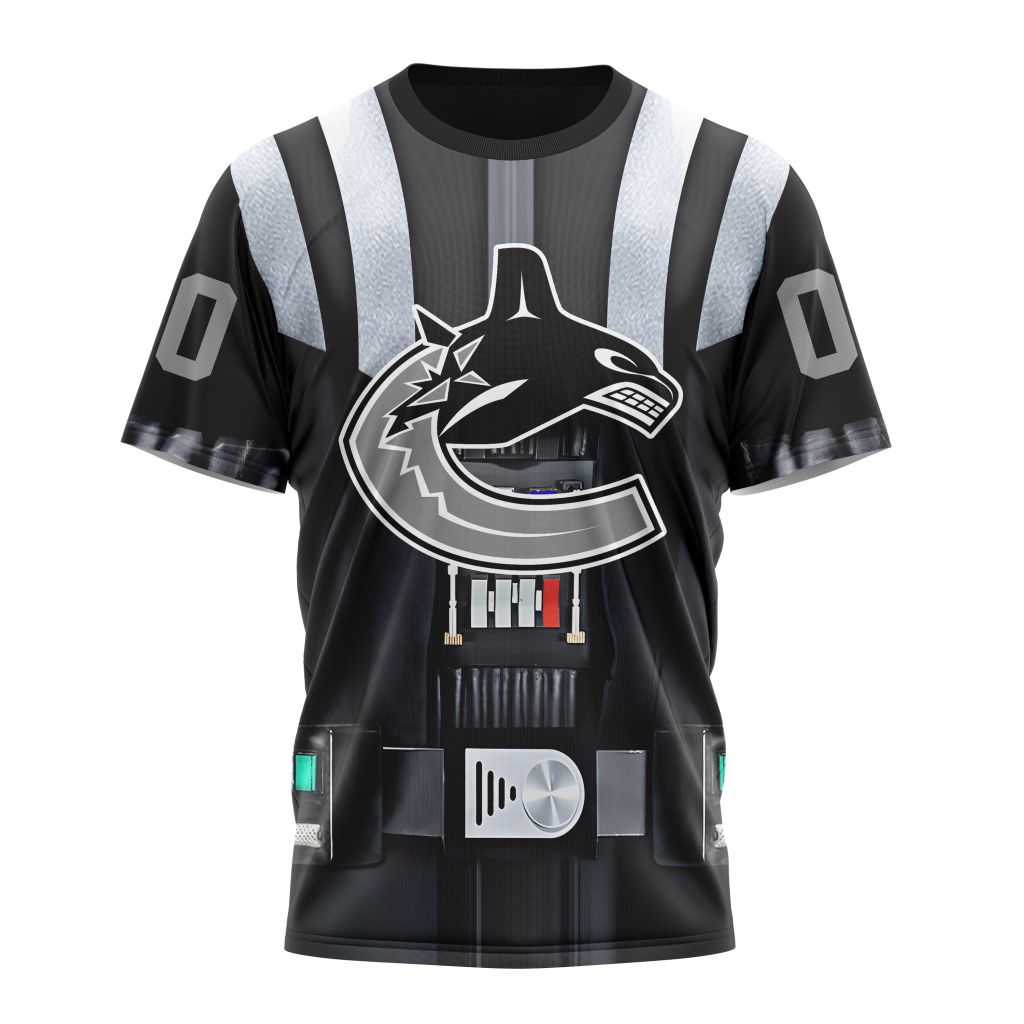Vancouver Canucks Special Star Wars Darth Vader Design 01 Personalized Name And Number T-Shirt Oregontrailrvpk Shirt