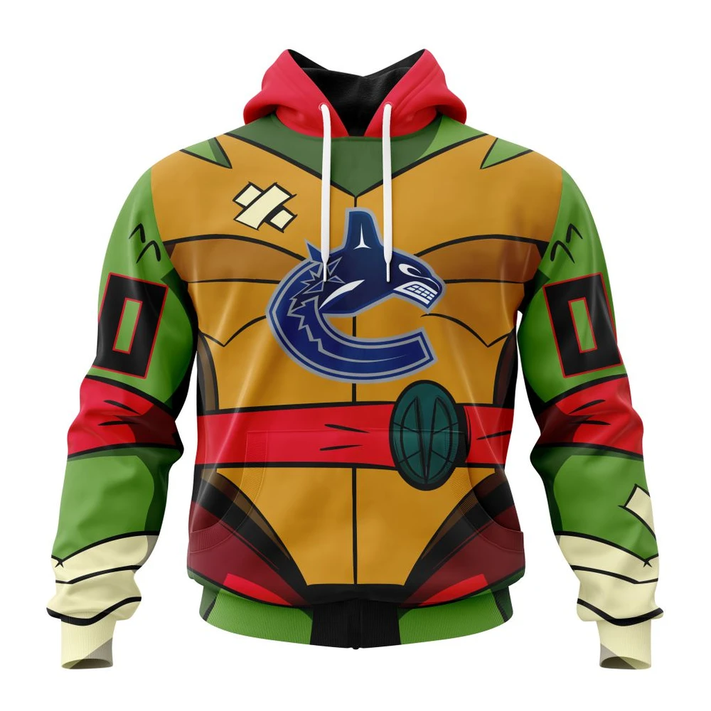 Vancouver Canucks Special Teenage Mutant Ninja Turtles Design All Over Print Hoodie Style 22555