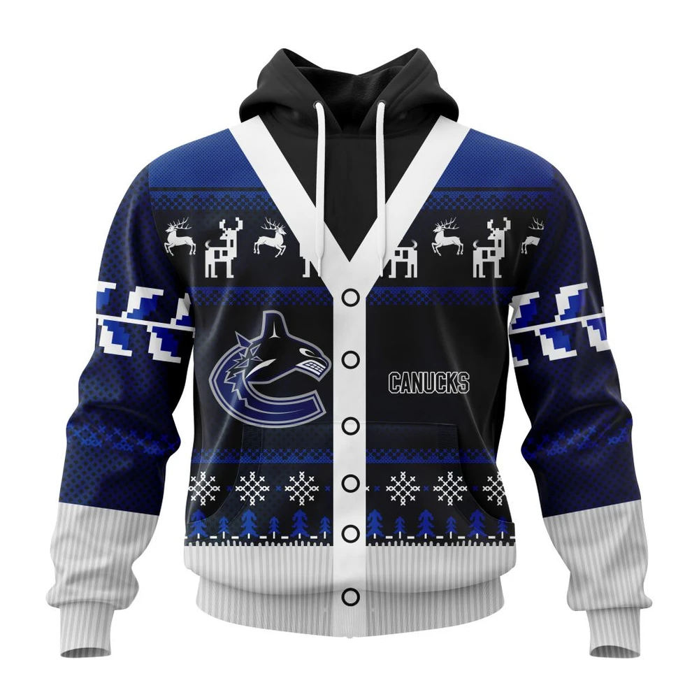 Vancouver Canucks Specialized Chrismas Season All Over Print Hoodie Style 61169