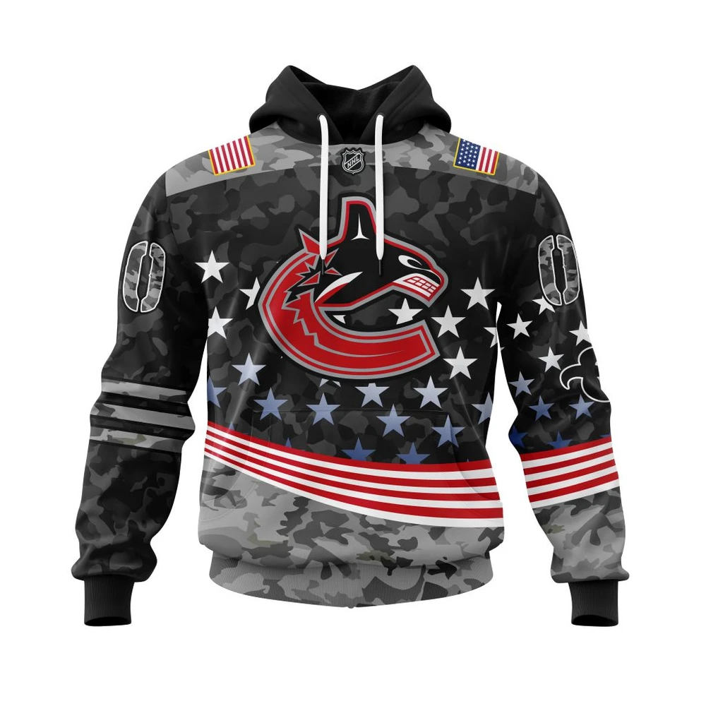 Vancouver Canucks Specialized Color And Our Beloved Canadien Flag Color All Over Print Hoodie Style 51367