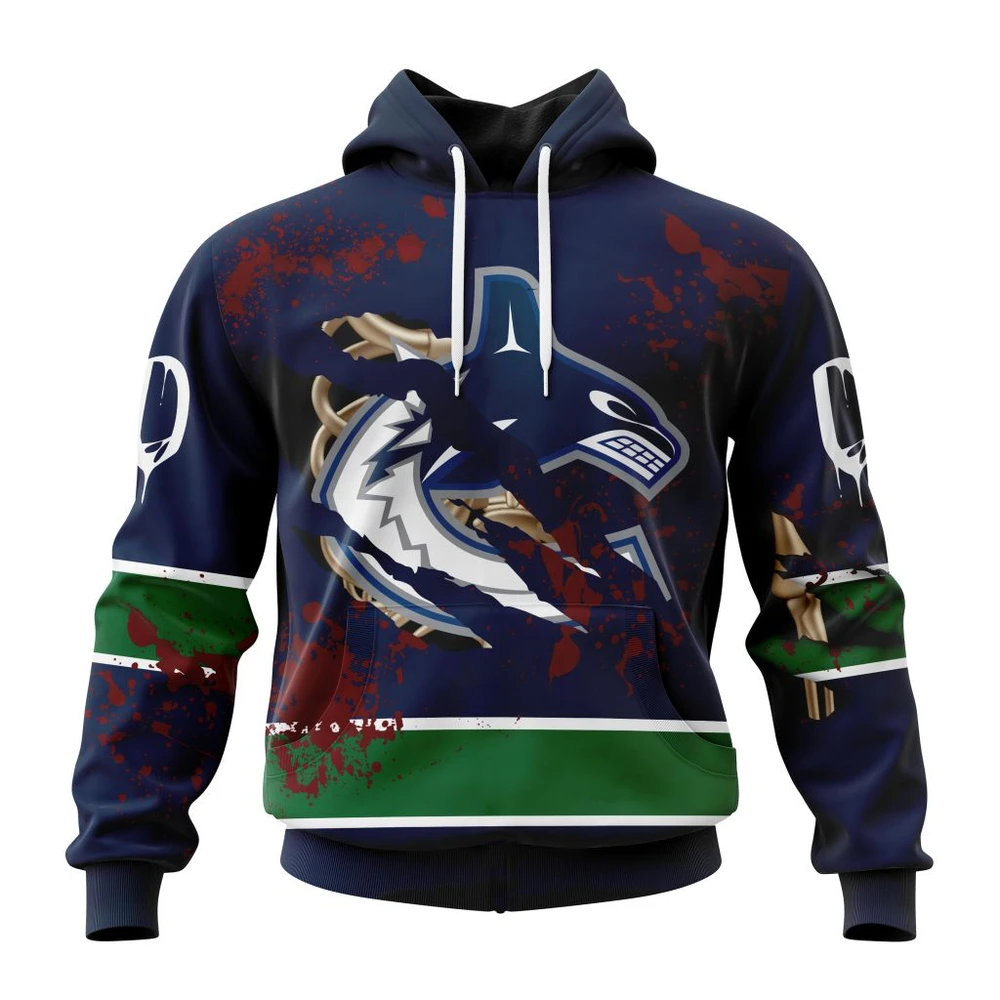 Vancouver Canucks Specialized Design Jersey With Your Ribs For Halloween All Over Print Hoodie Style 96331