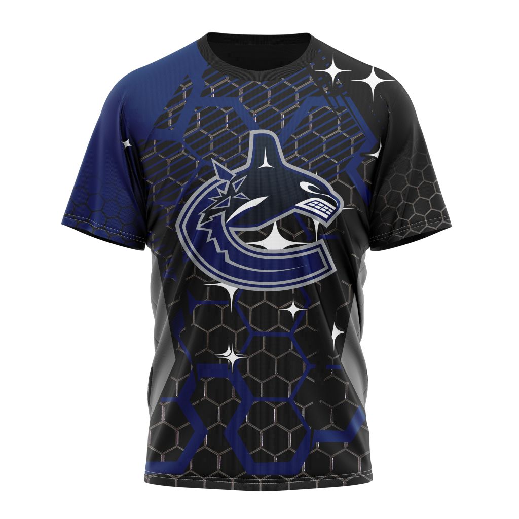 Vancouver Canucks Specialized Design With MotoCross Syle Personalized Name And Number T-Shirt Oregontrailrvpk Shirt