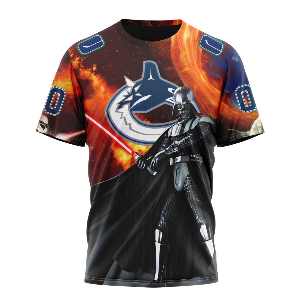Vancouver Canucks Specialized Design X Star War Personalized Name And Number T-Shirt Oregontrailrvpk Shirt