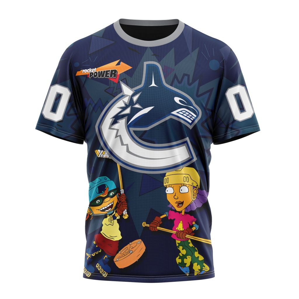 Vancouver Canucks Specialized For Rocket Power Personalized Name And Number T-Shirt Oregontrailrvpk Shirt