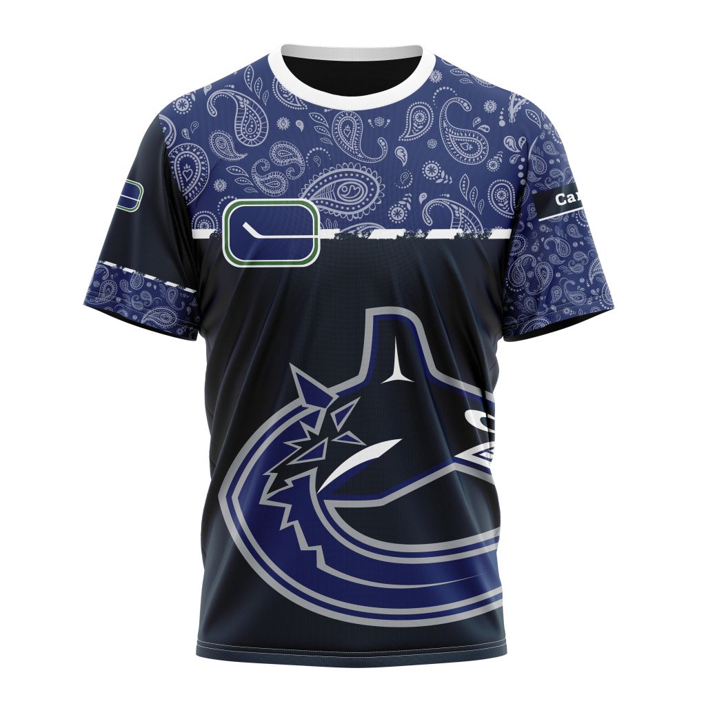 Vancouver Canucks Specialized Jersey Hockey With Paisley Personalized Name And Number T-Shirt Oregontrailrvpk Shirt