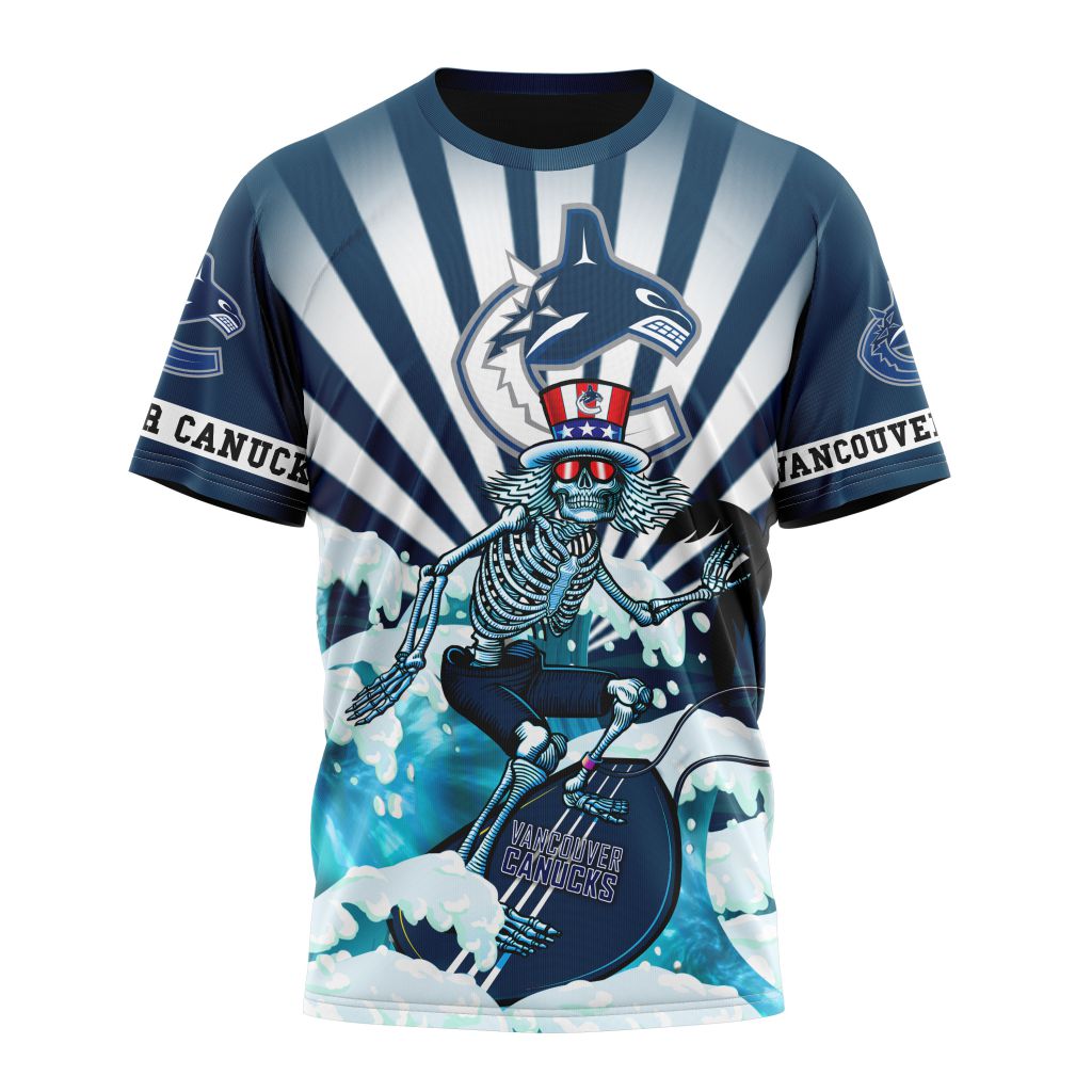 Vancouver Canucks Specialized Kits For The Grateful Dead Personalized Name And Number T-Shirt Oregontrailrvpk Shirt