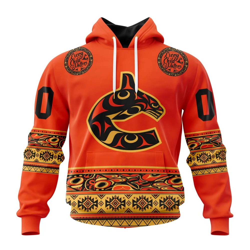 Vancouver Canucks Specialized National Day For Truth And Reconciliation All Over Print Hoodie Style 33058