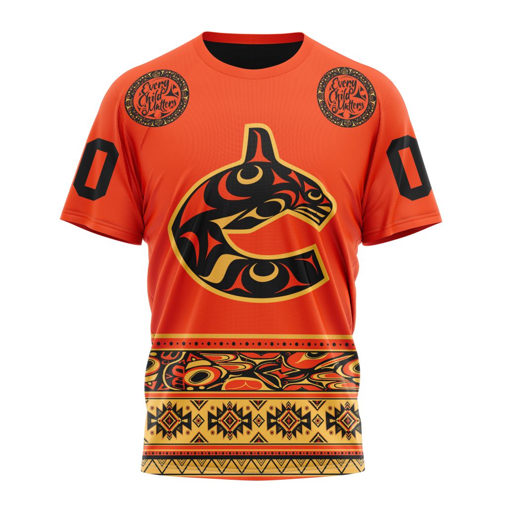 Vancouver Canucks Specialized National Day For Truth And Reconciliation Personalized Name And Number T-Shirt Oregontrailrvpk Shirt