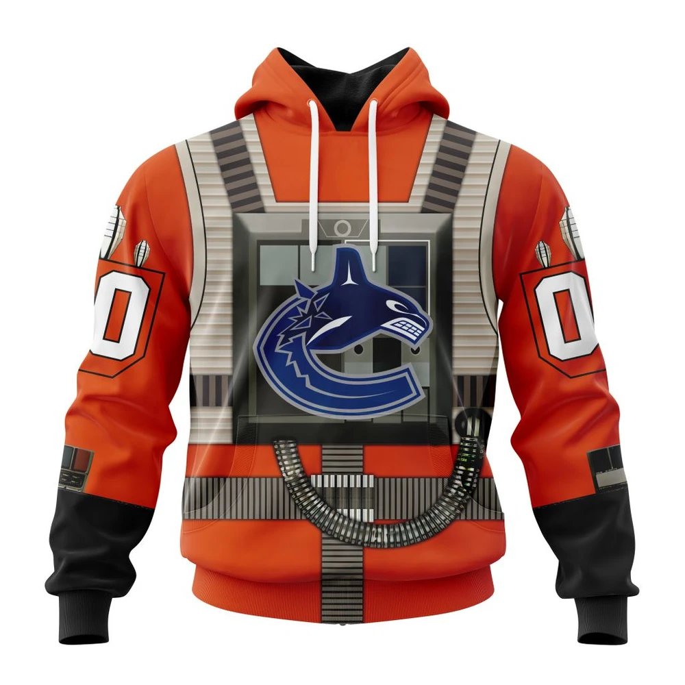 Vancouver Canucks Star Wars Rebel Pilot Design All Over Print Hoodie Style 78379