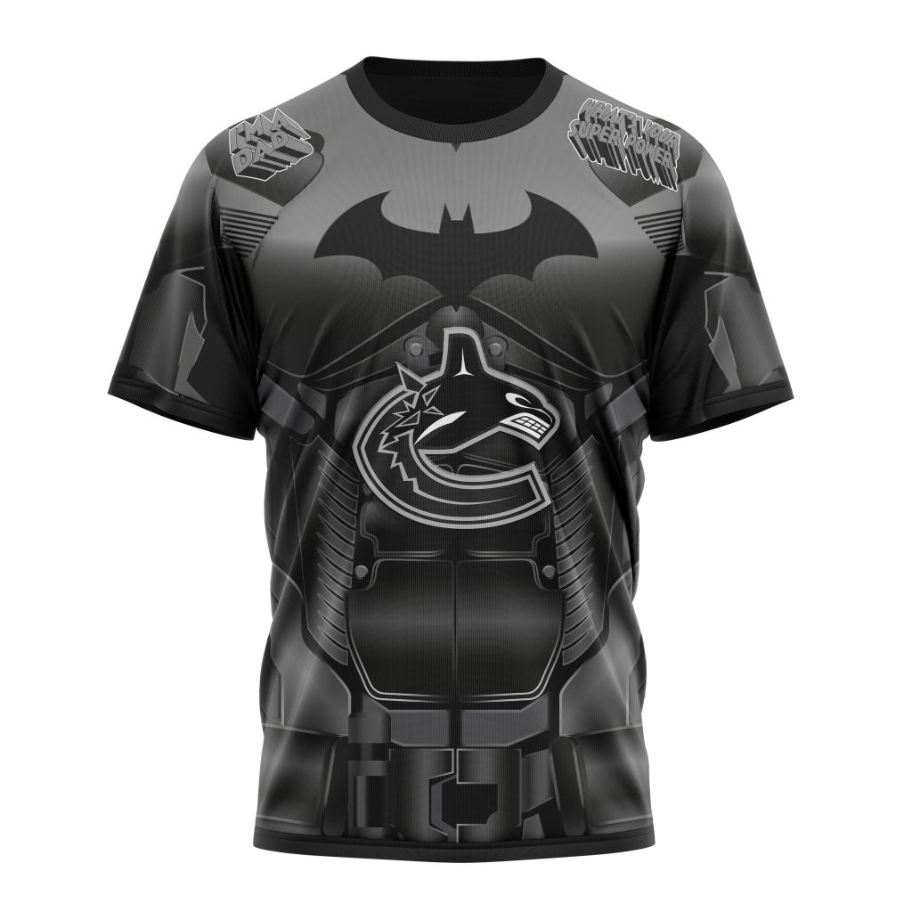Vancouver Canucks X Batman Specialized Design For Father Day Personalized Name And Number T-Shirt Oregontrailrvpk Shirt