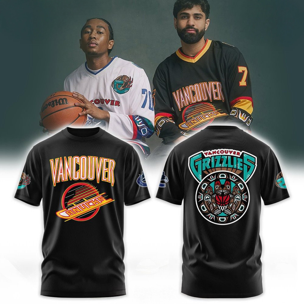 Vancouver Canucks x Grizzlies Black Skate Special T-Shirt Gift Ideas For Hockey Fans Oregontrailrvpk Shirt