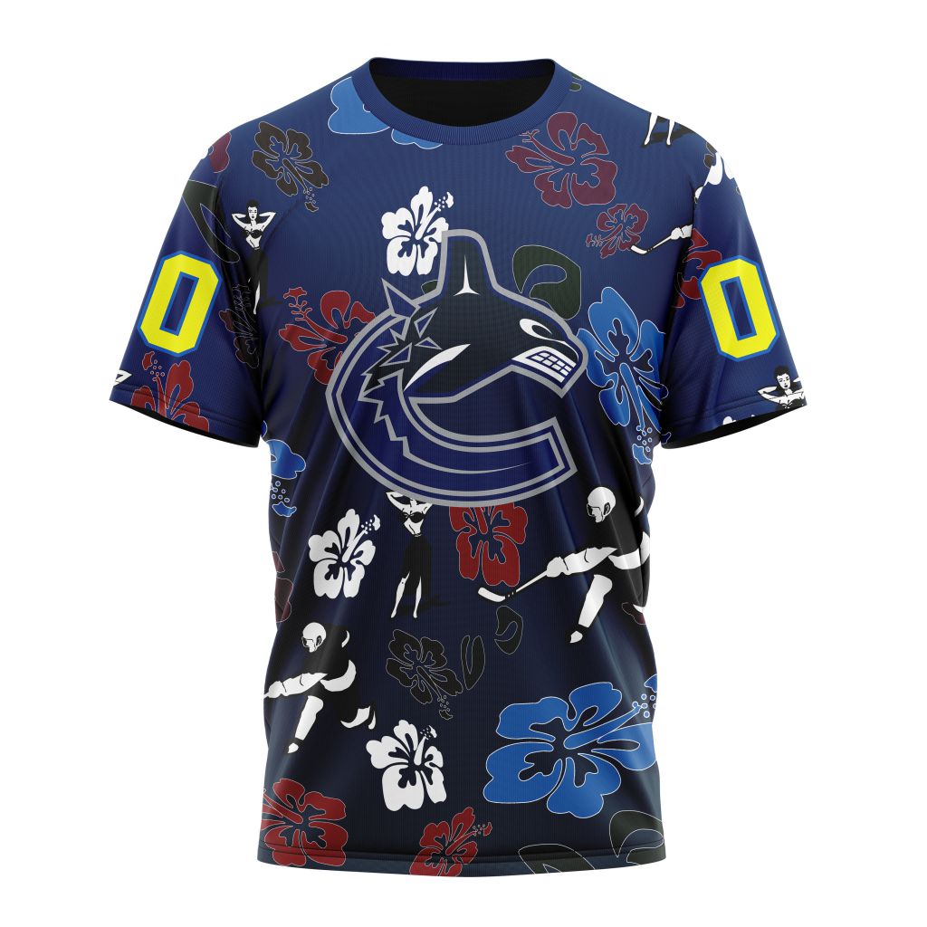 Vancouver Canucks X Hawaii Specialized Design For Hawaiia Personalized Name And Number T-Shirt Oregontrailrvpk Shirt