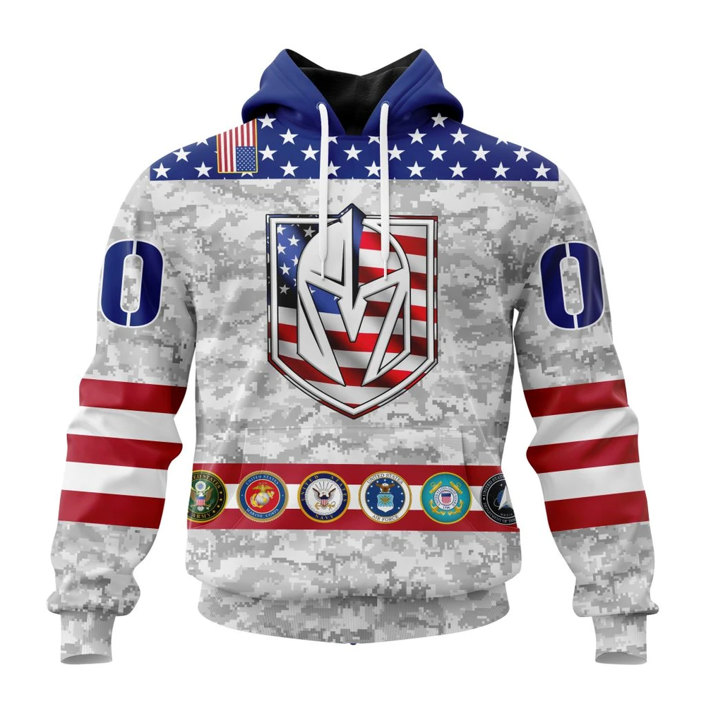 Vegas Golden Knights Armed Forces Appreciation All Over Print Hoodie Style 60745