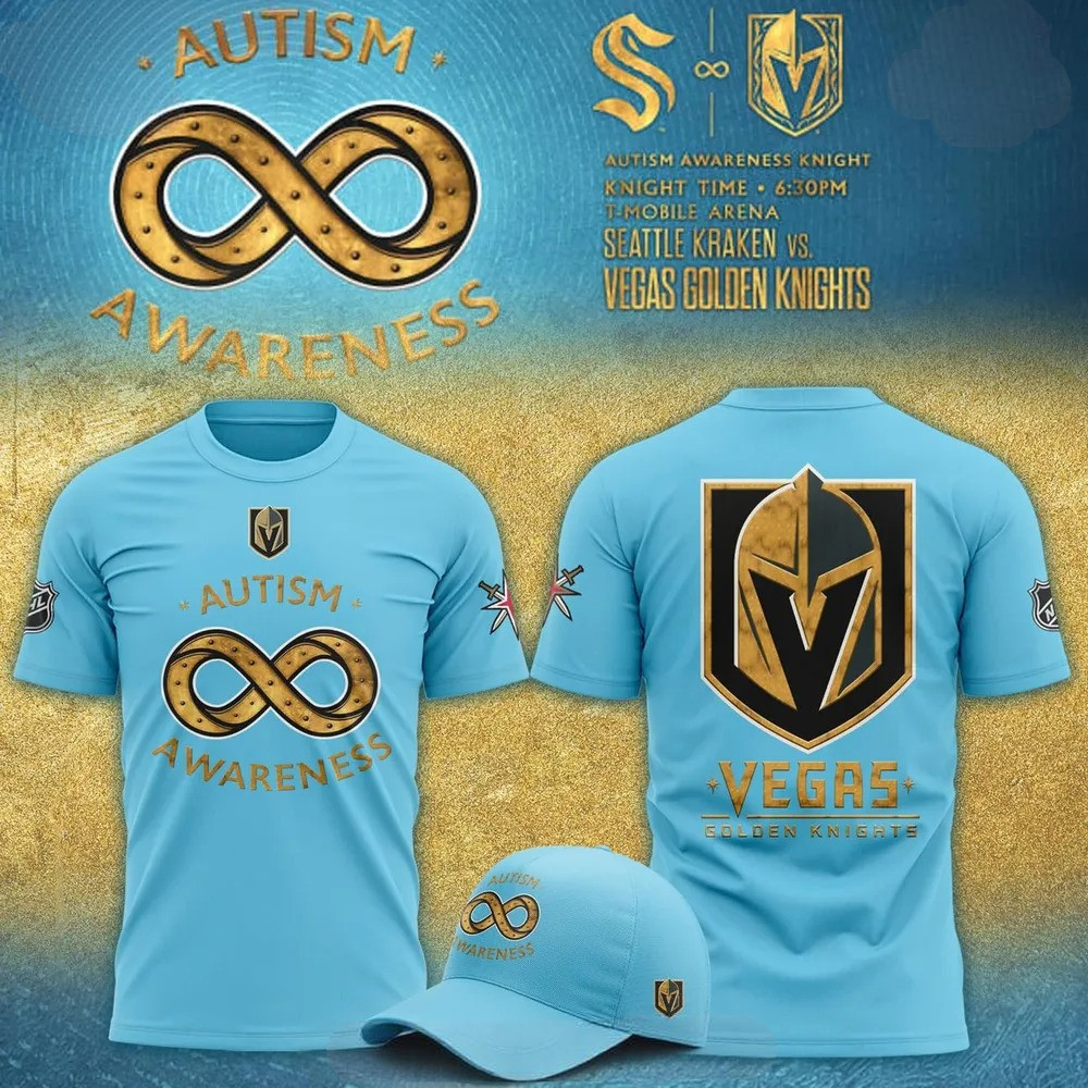 Vegas Golden Knights Autism Awareness 2025 T-Shirt Great Gifts For Hockey Fans Oregontrailrvpk Shirt