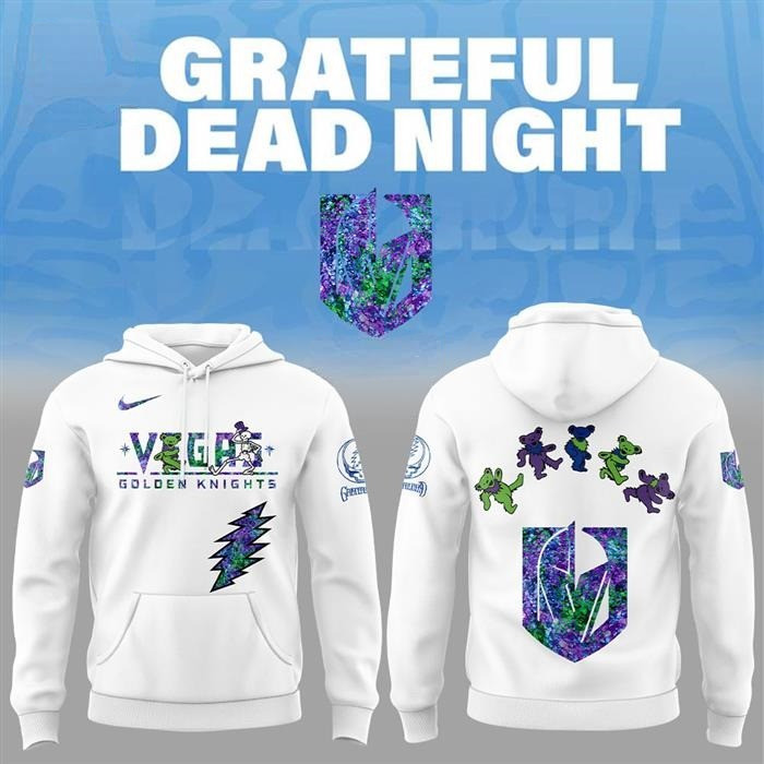 Vegas Golden Knights Grateful Dead Night Hoodie Gift Ideas For Hockey Fans