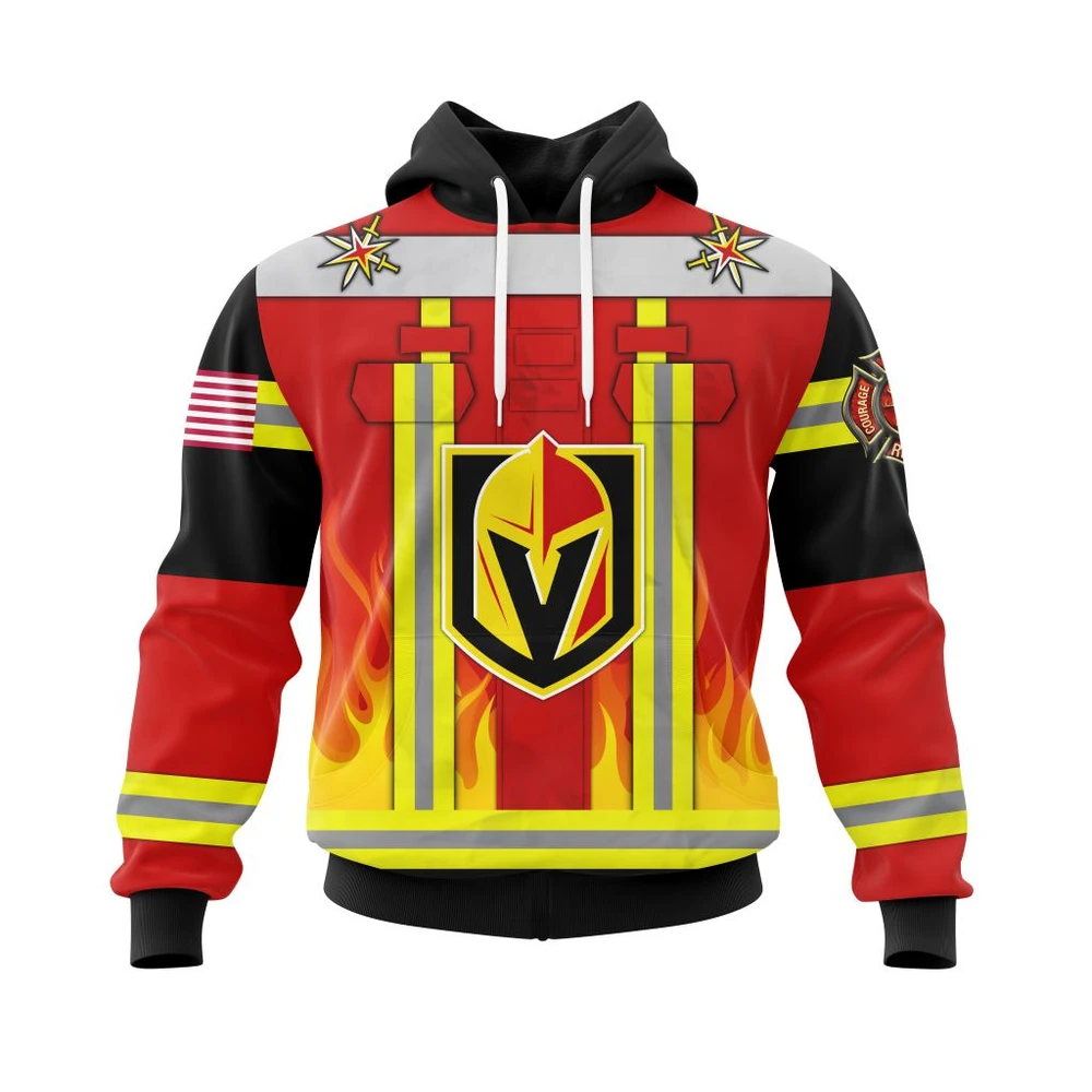 Vegas Golden Knights Honnor Firefighter Uniform V0622 All Over Print Hoodie Style 68310