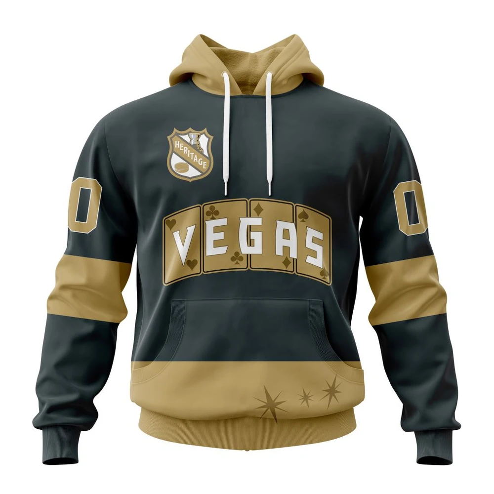 Vegas Golden Knights Personalized Heritage Design All Over Print Hoodie Style 12680